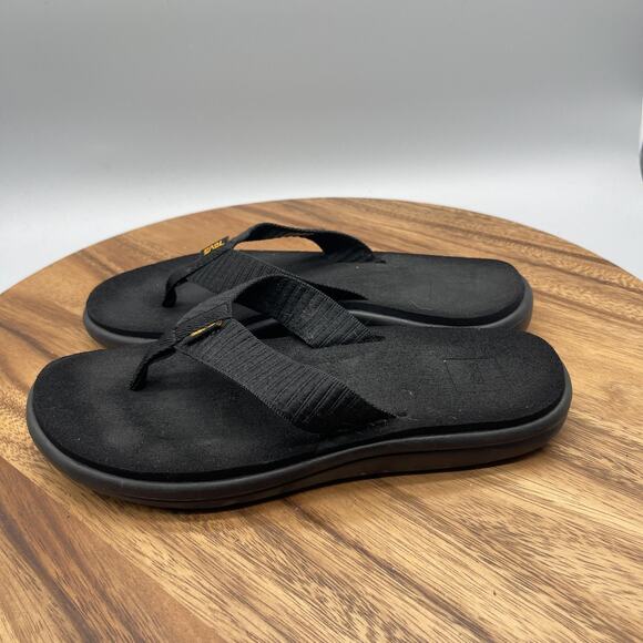 Teva Voya Sandals Womens 8 Black Flip Flop Comfort Thong Casual Beach Summer - Picture 3 of 8